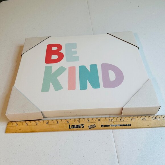 Be Kind Inspirational Wrapped Canvas Wall Art Print - Picture 2 of 9